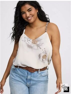 torrid Cream Floral Sophie Cami with Neutral Accents